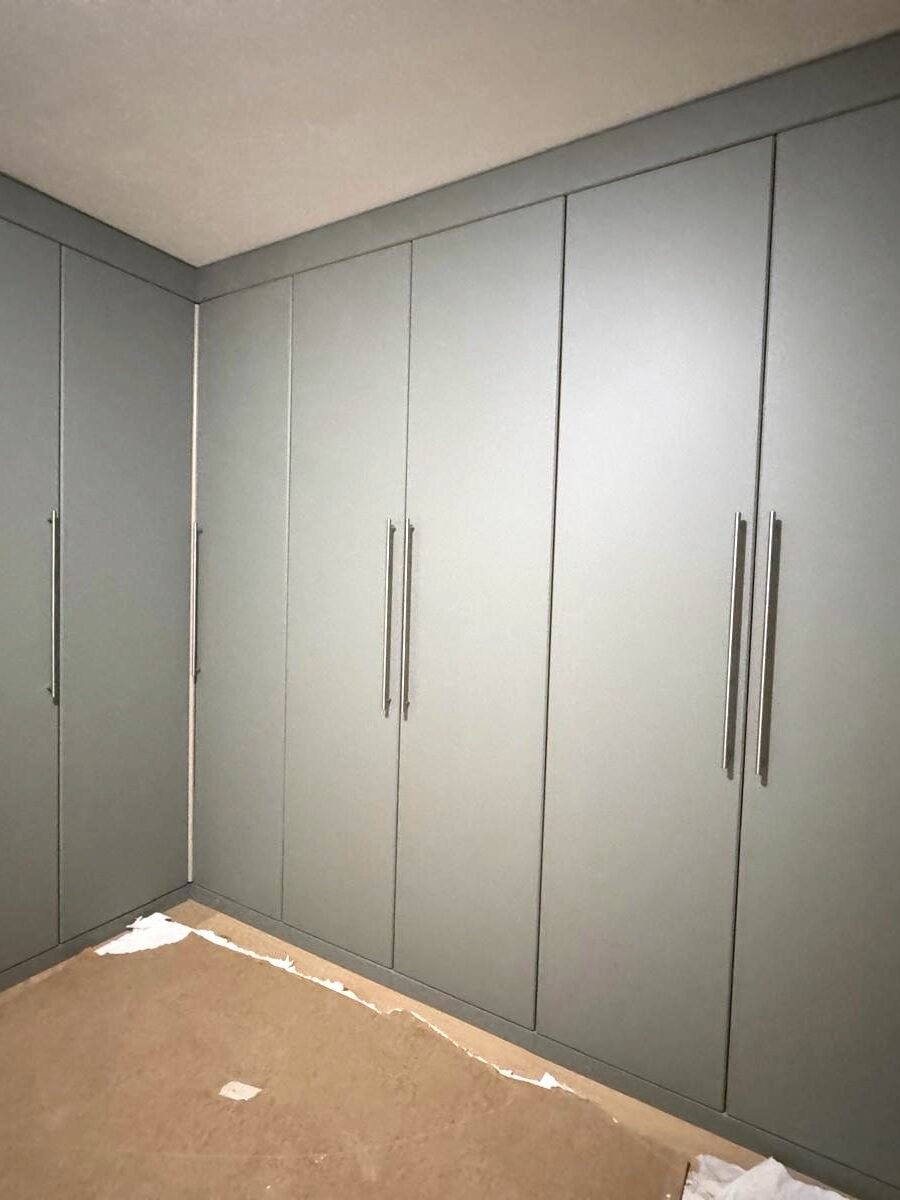 Verdigris corner wardrobes